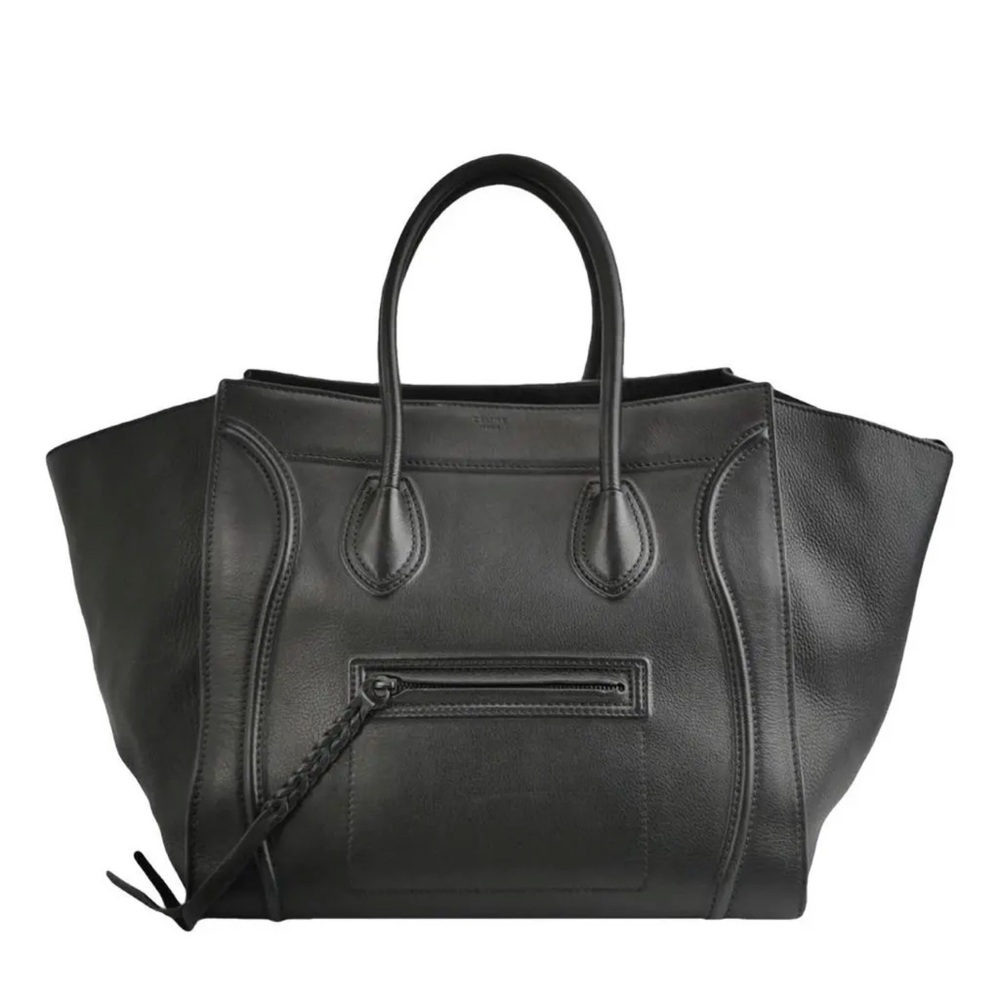 Celine Medium Luggage phantom leather handbag